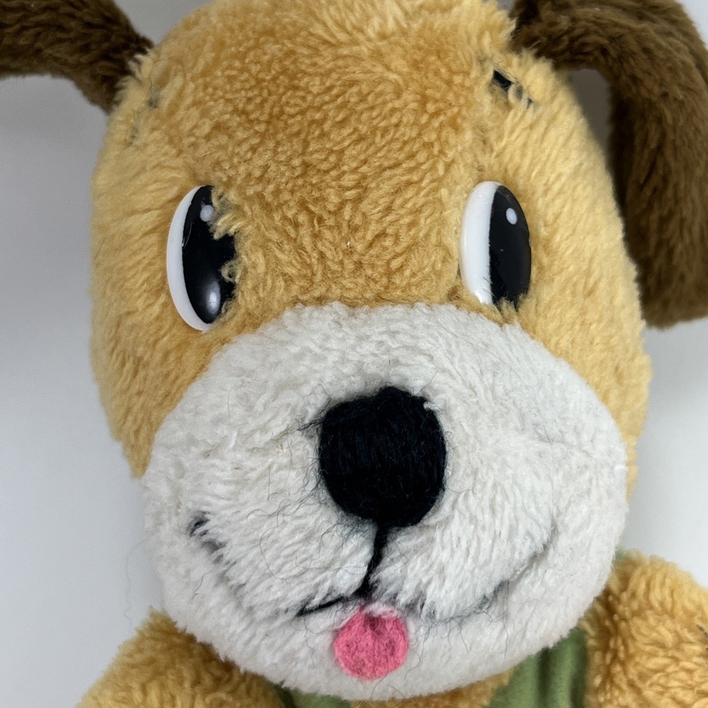 Dakin I'm Your Little Rascal Puppy Plush Dog Tan Brown Green Shirt Vintage 1977 - Picture 7 of 10